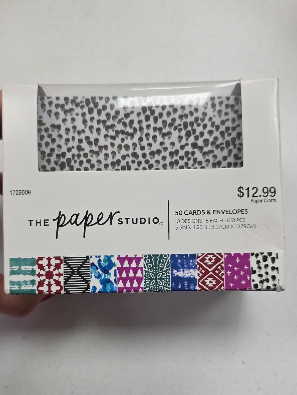The Paper Studio Black & White Patterned Note Cards - 50 Pack